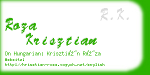 roza krisztian business card